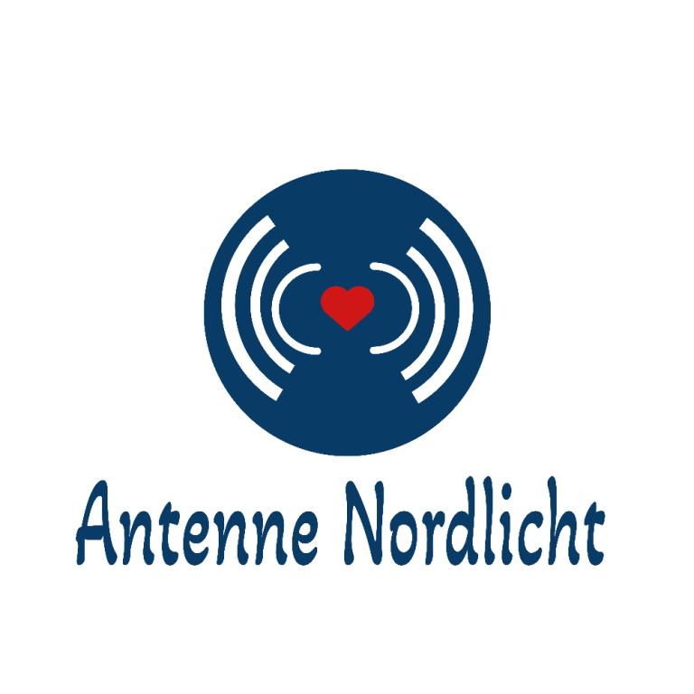 Das Antenne Nordlicht Logo in den Farben Blau, Weiß und Rot.